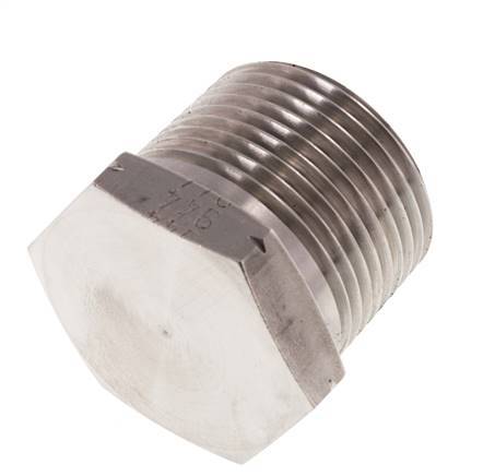 1'' NPT macho Tapón de cierre de acero inoxidable con hexágono exterior 140 Bar
