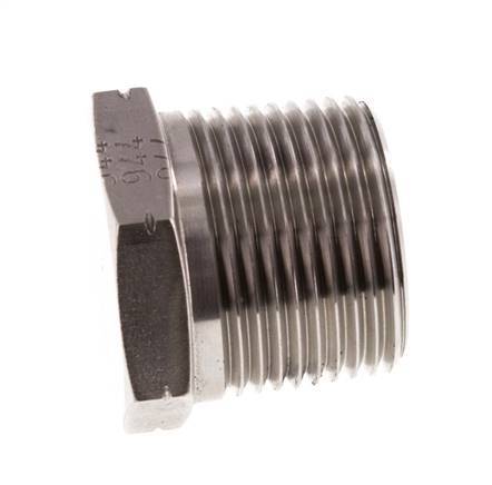 1'' NPT macho Tapón de cierre de acero inoxidable con hexágono exterior 140 Bar