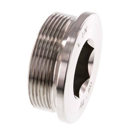 G 2'' Tapón de cierre de acero inoxidable con hexágono interior 40 Bar