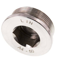 G 2'' Tapón de cierre de acero inoxidable con hexágono interior 40 Bar