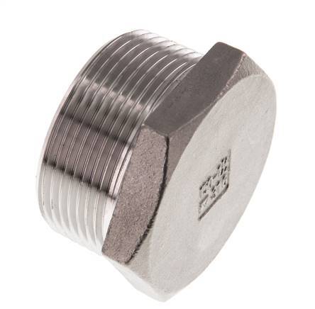 1 1/2'' NPT macho Tapón de cierre de acero inoxidable con hexágono exterior 16 Bar