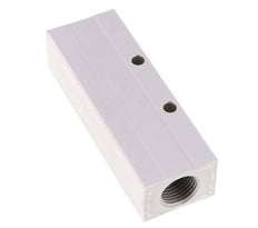 2xG 1/2'' x 3xG 1/4'' Bloque distribuidor de aluminio de una cara 16 barras