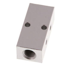 2xG 1/8'' x 2xM5 Bloque distribuidor de aluminio de una cara 16 Bar