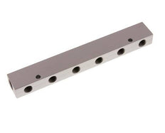 2xG 3/8'' x 6xG 1/4'' Bloque distribuidor de aluminio de una cara 16 barras