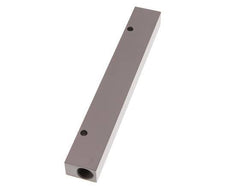 2xG 3/8'' x 6xG 1/4'' Bloque distribuidor de aluminio de una cara 16 barras