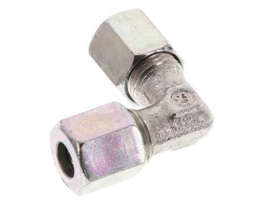 6LL Acero zincado Codo de 90 grados Anillo de corte 100 Bar DIN 2353
