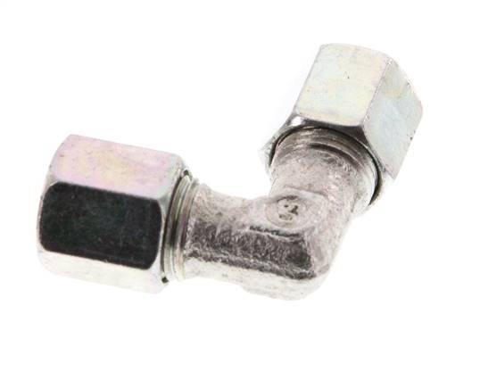 6LL Acero zincado Codo de 90 grados Anillo de corte 100 Bar DIN 2353