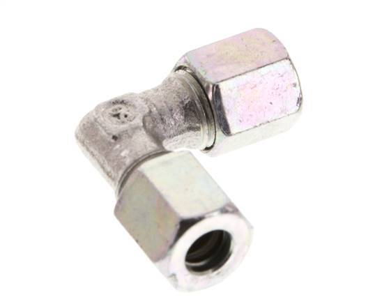 6LL Acero zincado Codo de 90 grados Anillo de corte 100 Bar DIN 2353