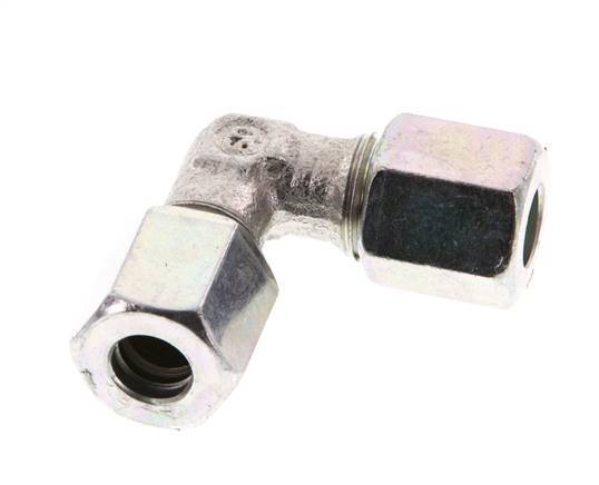 6LL Acero zincado Codo de 90 grados Anillo de corte 100 Bar DIN 2353
