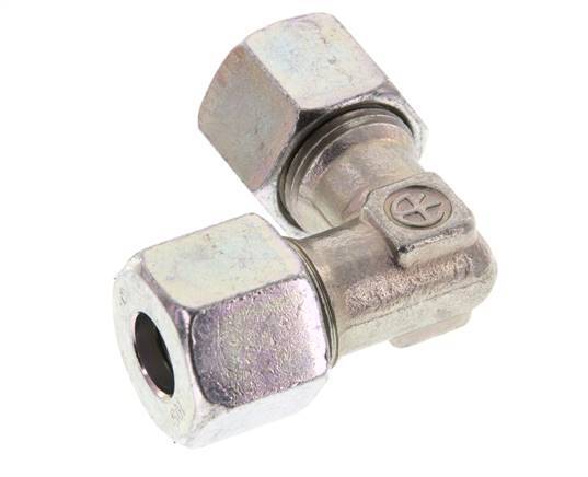 10S Acero zincado Codo de 90 grados Anillo de corte 630 Barra DIN 2353