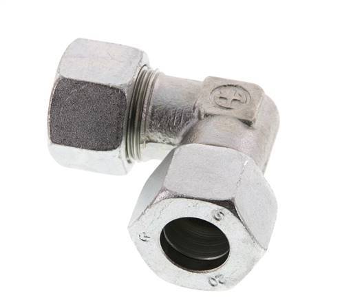 20S Acero zincado Codo de 90 grados Anillo de corte 400 Bar DIN 2353