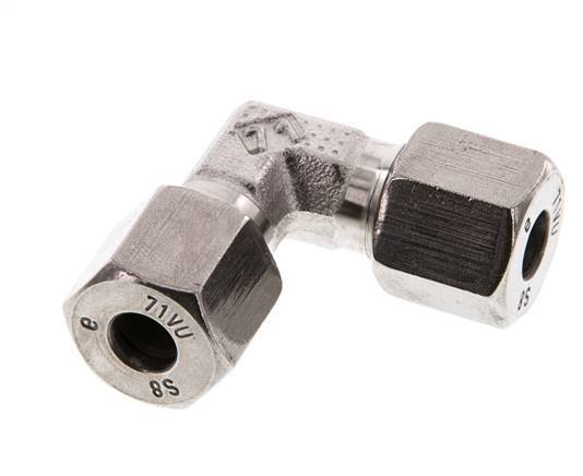 8S Codo de acero inoxidable de 90 grados Anillo de corte 630 Barra DIN 2353