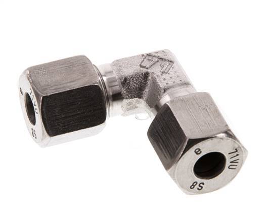 8S Codo de acero inoxidable de 90 grados Anillo de corte 630 Barra DIN 2353