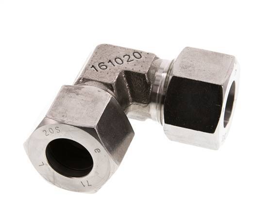 20S Codo de acero inoxidable de 90 grados Anillo de corte 400 Barra DIN 2353