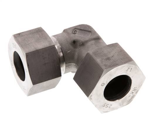 25S Codo de acero inoxidable de 90 grados Anillo de corte 400 Barra DIN 2353