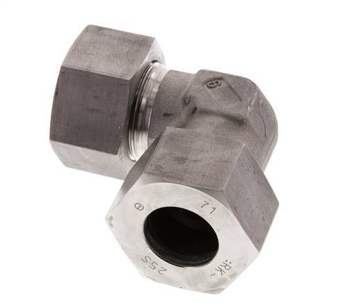 25S Codo de acero inoxidable de 90 grados Anillo de corte 400 Barra DIN 2353