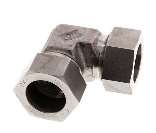 acero inoxidable 28L Codo de 90 grados Anillo de corte 160 Barra DIN 2353
