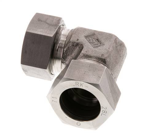 acero inoxidable 28L Codo de 90 grados Anillo de corte 160 Barra DIN 2353