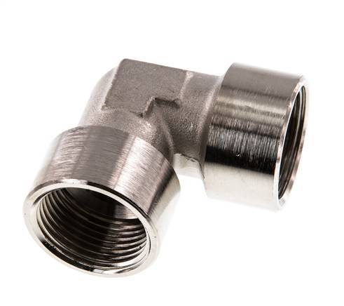 G 1'' Codo de 90 grados de latón niquelado 16 Bar