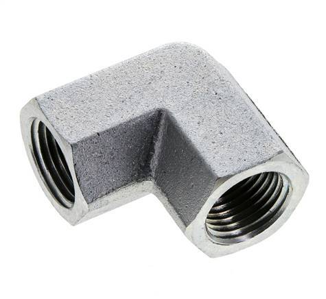 1/2'' NPT Zinc plated Steel 90 deg Elbow Fitting 210 Bar - Hydraulic