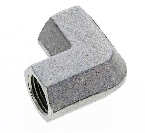 1/2'' NPT Zinc plated Steel 90 deg Elbow Fitting 210 Bar - Hydraulic