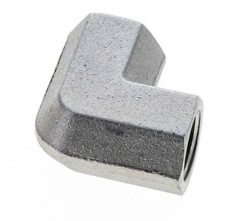 1/2'' NPT Zinc plated Steel 90 deg Elbow Fitting 210 Bar - Hydraulic