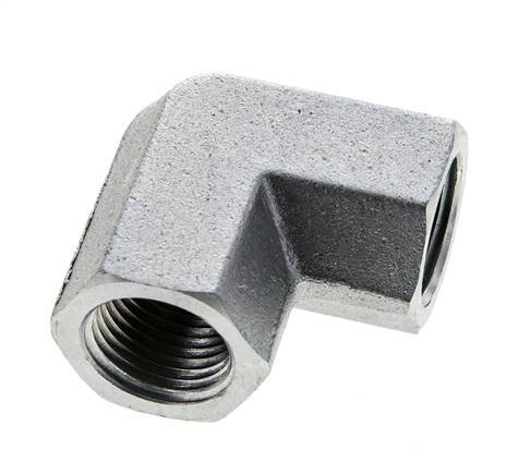 1/2'' NPT Zinc plated Steel 90 deg Elbow Fitting 210 Bar - Hydraulic