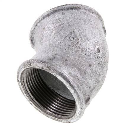 Rp 1 1/2'' Hierro fundido galvanizado Codo de 45 grados 25 Bar