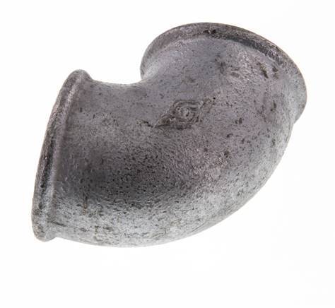 Rp 1 1/2'' Codo de 90 grados de hierro fundido galvanizado 25 Bar
