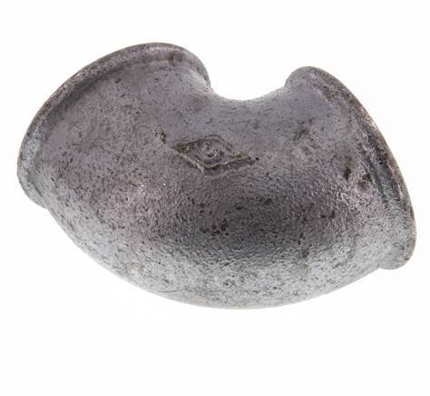 Rp 1 1/2'' Codo de 90 grados de hierro fundido galvanizado 25 Bar