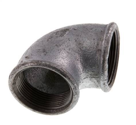 Rp 1 1/2'' Codo de 90 grados de hierro fundido galvanizado 25 Bar