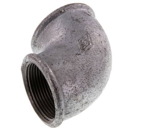 Rp 1 1/2'' Codo de 90 grados de hierro fundido galvanizado 25 Bar