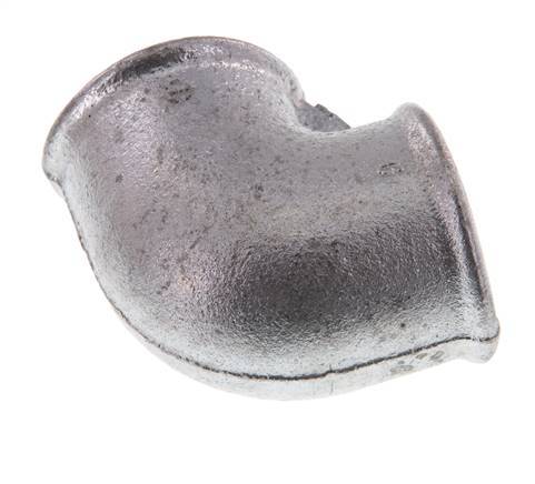 Rp 1 1/4'' Zinc plated Cast iron 90 deg Elbow Fitting 25 Bar [2 Pieces]