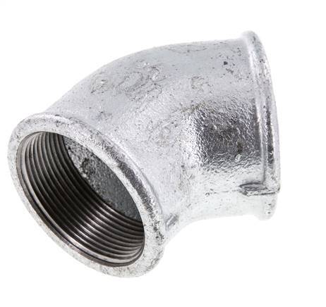 Rp 2'' Hierro fundido zincado Codo de 45 grados 25 Bar