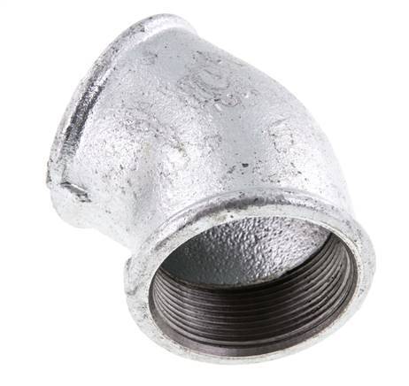 Rp 2'' Hierro fundido zincado Codo de 45 grados 25 Bar