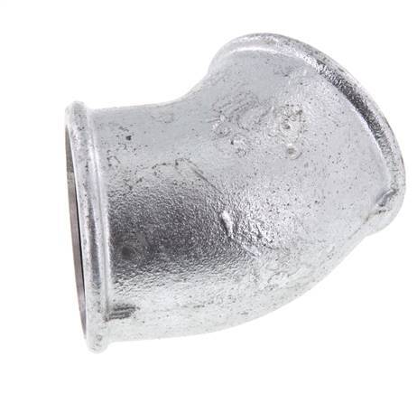 Rp 2'' Hierro fundido zincado Codo de 45 grados 25 Bar