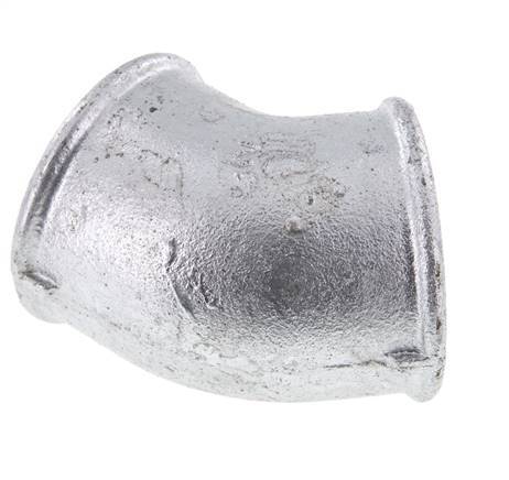 Rp 2'' Hierro fundido zincado Codo de 45 grados 25 Bar