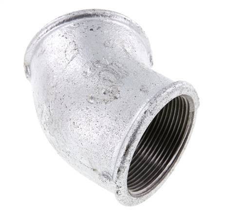 Rp 2'' Hierro fundido zincado Codo de 45 grados 25 Bar
