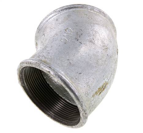 Rp 2 1/2'' Hierro fundido galvanizado Codo de 45 grados 25 Bar