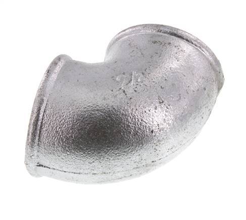 Rp 2 1/2'' Hierro fundido galvanizado Codo de 90 grados 25 Bar