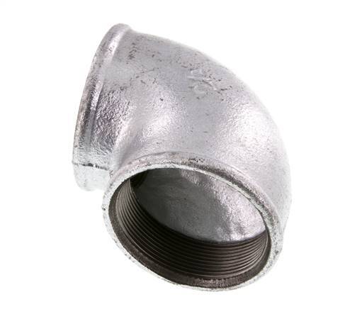 Rp 2 1/2'' Hierro fundido galvanizado Codo de 90 grados 25 Bar