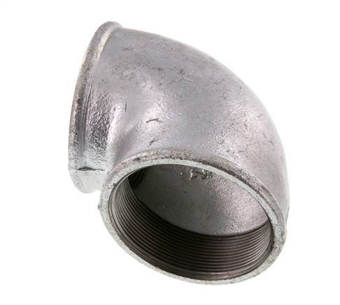 Rp 3'' Hierro fundido galvanizado Codo de 90 grados 25 Bar