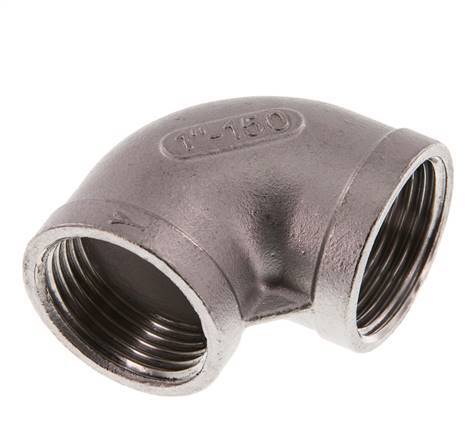Rp 1'' Codo de 90 grados de acero inoxidable 10 Bar
