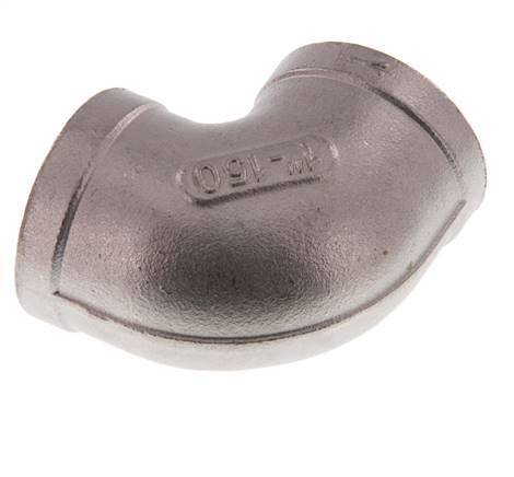 Rp 1'' Codo de 90 grados de acero inoxidable 10 Bar