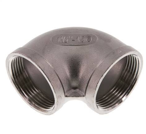 Rp 1 1/2'' Codo de 90 grados de acero inoxidable 10 Bar