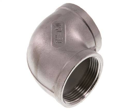 Rp 1 1/2'' Codo de 90 grados de acero inoxidable 10 Bar
