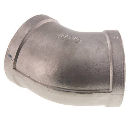 Rp 2 1/2'' Acero inoxidable 45 grados Codo 16 Bar