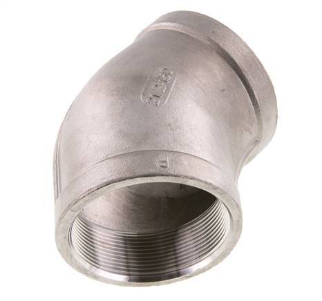 Rp 2 1/2'' Acero inoxidable 45 grados Codo 16 Bar
