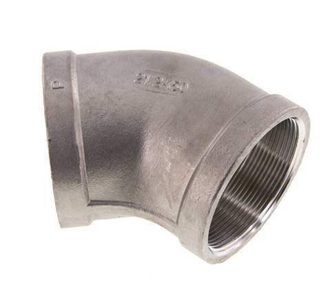 Rp 2 1/2'' Acero inoxidable 45 grados Codo 16 Bar
