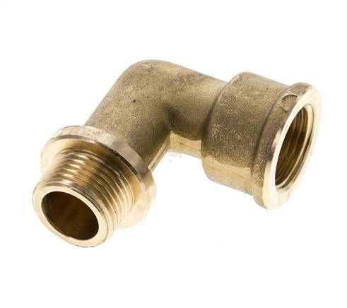 G 3/8'' F/M Brass 90 deg Elbow Fitting 16 Bar [2 Pieces]